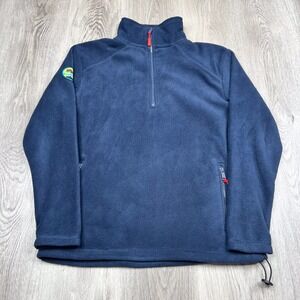 Wears Woody Bold Coastal Style 1/4 Zip Fleece Mens Sz XS Blue